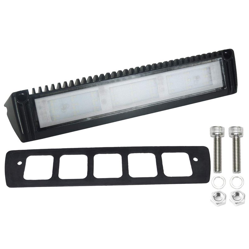 Raycharm 13" RV Exterior LED Work Scene Light Fixture, 40Â° Down Angle Flood Beam, 6000K Cool-White, 12V/24V DC, High Lumen Output Low Current Draw, Aluminum Housing Black Finish, 1-Pack - Image 4